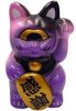 Mini Fortune Cat - Purple w/ Black Spray