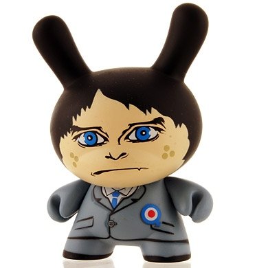 Frames Dunny figure by Frames, produced by Kidrobot. Front view.