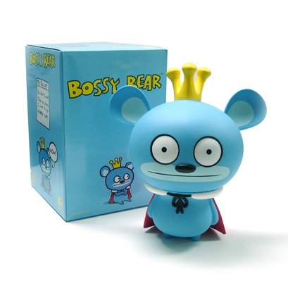 Bossy Bear figure by David Horvath, produced by Toy2R. Front view.