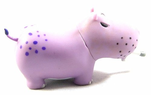 Very Berry Potamus figure by Frank Kozik, produced by Toy2R. Front view.