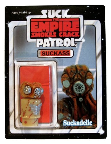 Suckass (The Empire Smokes Crack) figure by Sucklord. Front view.