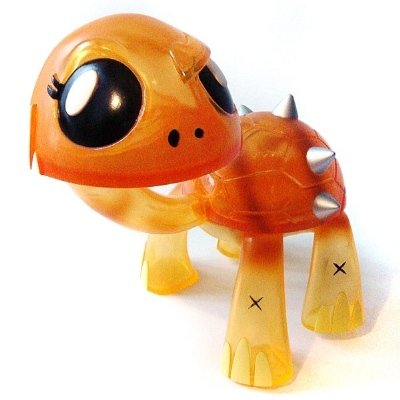 Clear Orange Gamerita figure by Joe Ledbetter, produced by Wonderwall. Front view.