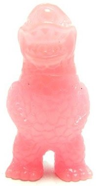 Micro Zagoran - Pink GID figure by Kiyoka Ikeda, produced by Gargamel. Front view.