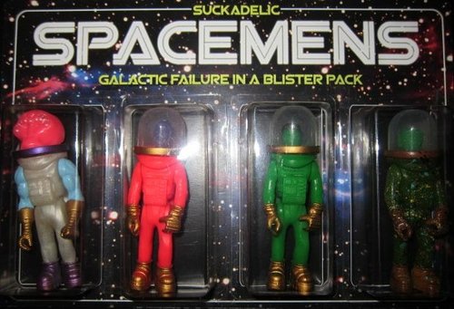 Spacemens 4-pack figure by Sucklord, produced by Suckadelic. Front view.