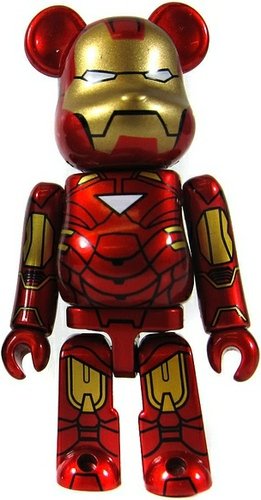 Ironman Mark VI - SF Be@rbrick Series 20 figure, produced by Medicom Toy. Front view.