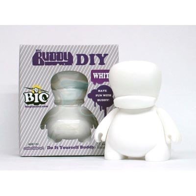 DIY Bic Buddy figure by Marka27, produced by Bic Plastics. Front view.