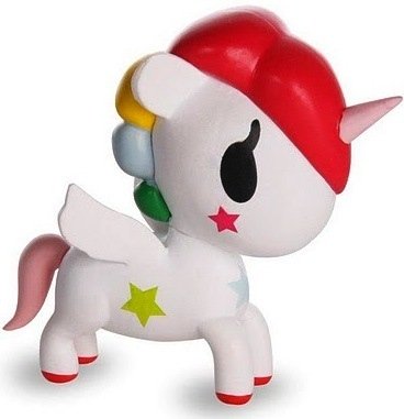 Stallina figure by Simone Legno (Tokidoki), produced by Tokidoki. Front view.