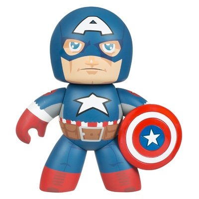 Captain America (Ultimate) figure, produced by Hasbro. Front view.