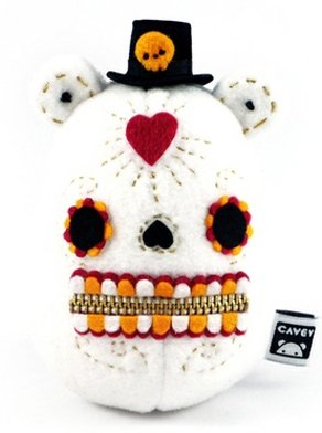 Cavey x Jam Factory figure by A Little Stranger. Front view.