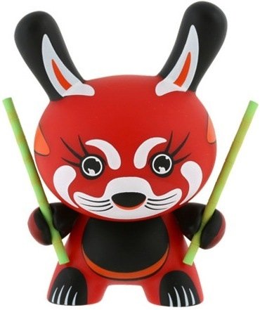 Red Panda figure by Mr. Shane Jessup, produced by Kidrobot. Front view.
