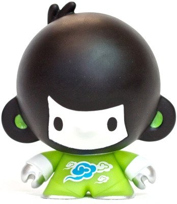 Baby Di Di - Green  figure by Veggiesomething (James Liu), produced by Crazy Label. Front view.