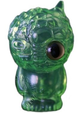 Chaos Q Bean - Clear Green figure by Mori Katsura, produced by Realxhead. Front view.