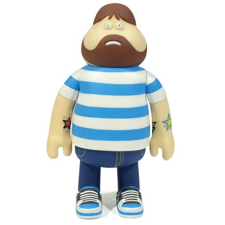 Leon - Stussy  figure by James Jarvis, produced by Amos Toys. Front view.