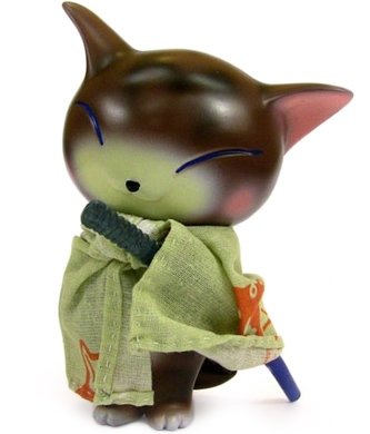 Goo-Tan Cat - Samurai figure by Canico, produced by Us Toys. Front view.