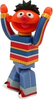 Ernie figure by Sesame Workshop, produced by Medicom Toy. Front view.