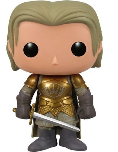 Jaime Lannister figure by George R. R. Martin, produced by Funko. Front view.
