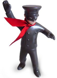 Leather Man - Shadow figure by Rumble Monsters, produced by Rumble Monsters. Front view.