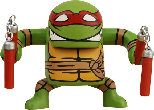 Michaelangelo figure, produced by Neca. Front view.