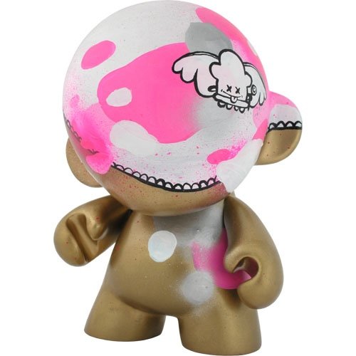 Munny Custom figure by Buff Monster. Front view.