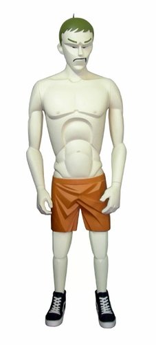 1:1 figure by Mark Landwehr, produced by Coarsetoys. Front view.