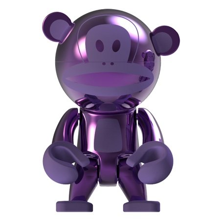Julius (Purple Chrome Edition) figure by Paul Frank, produced by Play Imaginative. Front view.