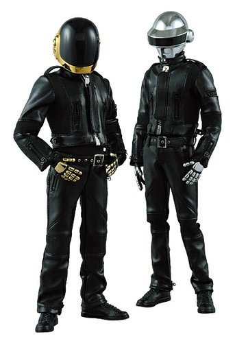 Daft Punk - Human After All RAH figure by Daft Punk, produced by Medicom Toy. Front view.