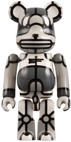 David Flores Be@rbrick - Mono figure by David Flores, produced by Medicom Toy. Front view.