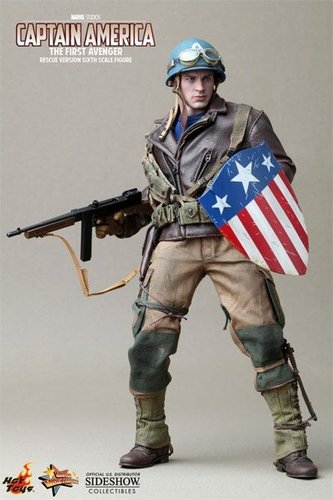 Captain America (Rescue Uniform Version) figure by Yulli, produced by Hot Toys. Front view.