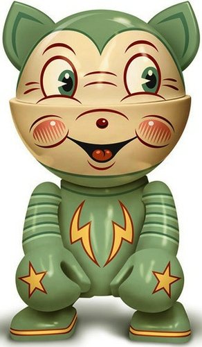 Astro Cat  figure by Brian Taylor, produced by Play Imaginative. Front view.