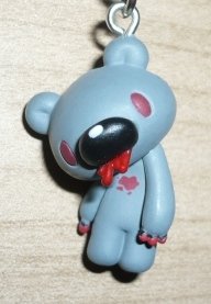 Gloomy Bear Zipper Pull (Bloody Instinctive) figure by Mori Chack, produced by Kidrobot. Front view.
