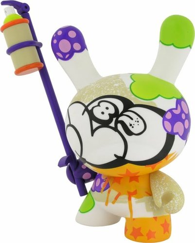 Tag - 8 Dunny figure by Cycle, produced by Kidrobot. Front view.