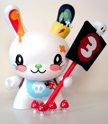 Love Dunny figure by Tado, produced by Kidrobot. Front view.
