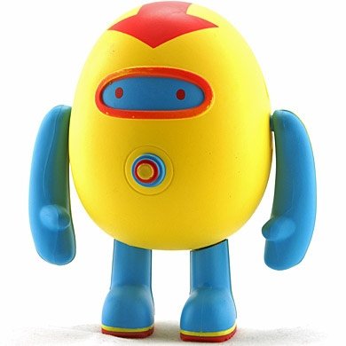 Egg Patrol figure by Doma, produced by Kidrobot. Front view.