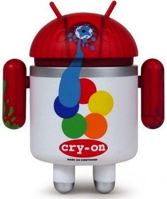 cry-on figure by Jeremy Madl (Mad), produced by Dyzplastic. Front view.