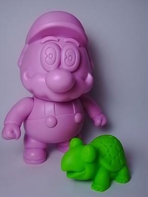 Pink Mario Set figure by Gargamel, produced by Gargamel. Front view.