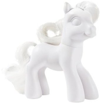 My Little Pony Decorate Your Own Pony figure, produced by Hasbro. Front view.