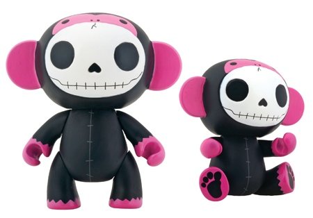 Black Munky figure, produced by Furrybones. Front view.
