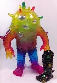 Eyezon monster  figure by Carlos Enriquez Gonzalez, produced by Max Toy Co.. Front view.