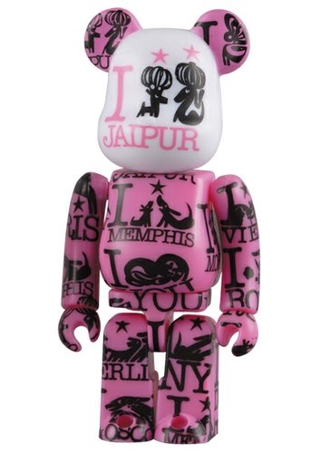A Round World Be@rbrick - Jaipur figure by Kuntzel + Deygas, produced by Medicom Toy. Front view.
