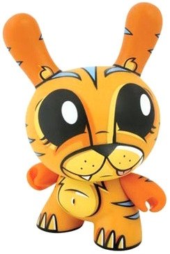 Tiger Dunny 8 inch - Chase figure by Joe Ledbetter, produced by Kidrobot. Front view.