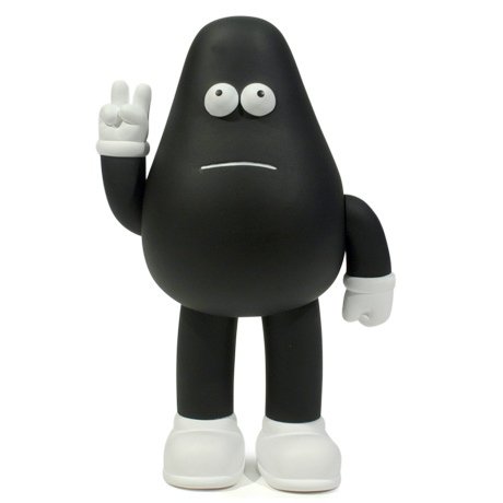 Yod figure by James Jarvis, produced by Amos Toys. Front view.