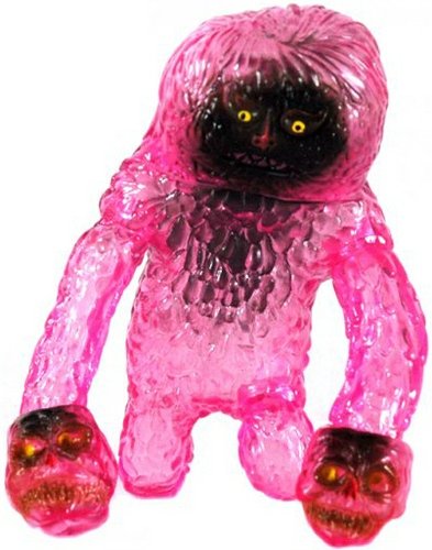 Forest Monsta - Clear Pink figure by Lionel Wyss, produced by Wao Toyz. Front view.