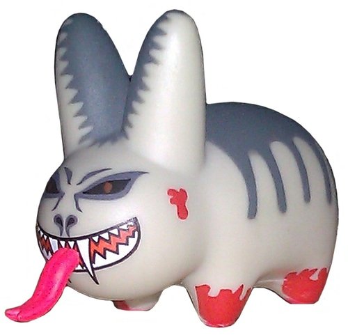 Chupacabra Labbit figure by Frank Kozik, produced by Kidrobot. Front view.