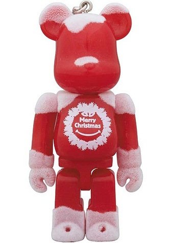 Christmas 2010 Be@rbrick 100% GID figure, produced by Medicom Toy. Front view.