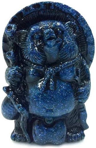 Mini Tanuki - Blue Glitter