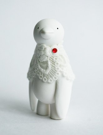Jingle Jangle Bird figure by Mr. Clement. Front view.