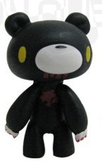 Black Gloomy Bear figure by Mori Chack. Front view.