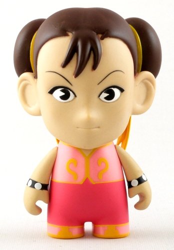 Chun-Li - Pink figure by Capcom, produced by Kidrobot X Capcom. Front view.