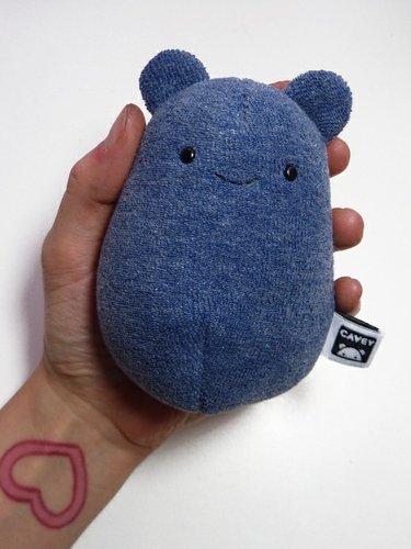 Blue Denim Cavey figure by A Little Stranger. Front view.