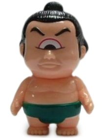 Bakenofuji - Flesh w/ Green Mawashi & White Eye figure by Mori Katsura, produced by Realxhead. Front view.